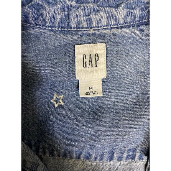 Gap Jean Button Down Shirt With Stars Women's Size M - Picture 11 of 15
